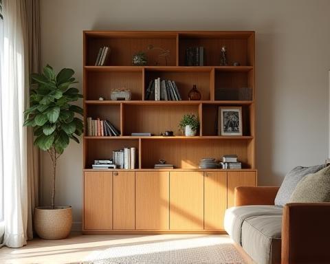 Wooden furniture in a residential setting